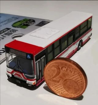 Maqueta N Diorama Estación con Autobús luz tren el