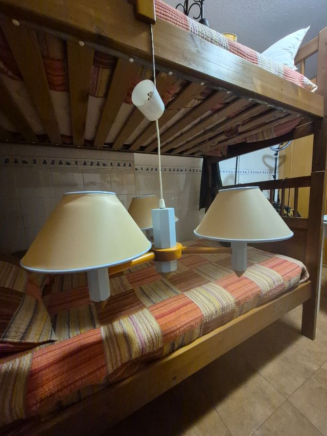 Lámparas de techo madera y plástico