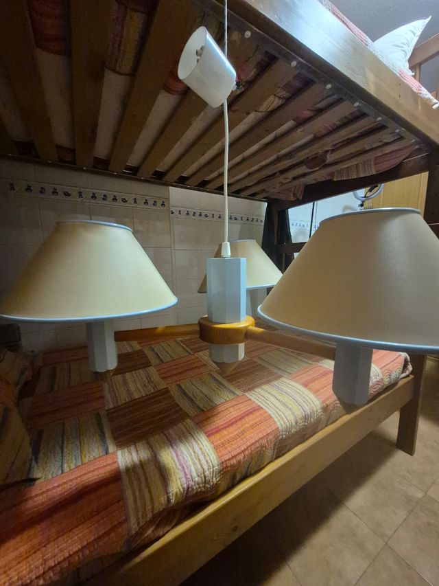 Lámparas de techo madera y plástico