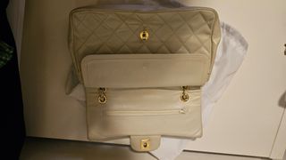 Borsa Chanel Vintage Beige Oro