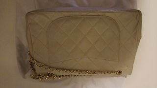Borsa Chanel Vintage Beige Oro