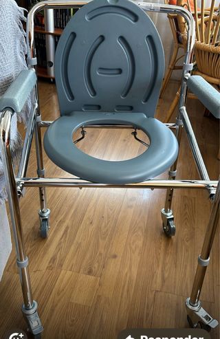 Silla WC  y baño . Acero Inoxidable  4 con Ruedas