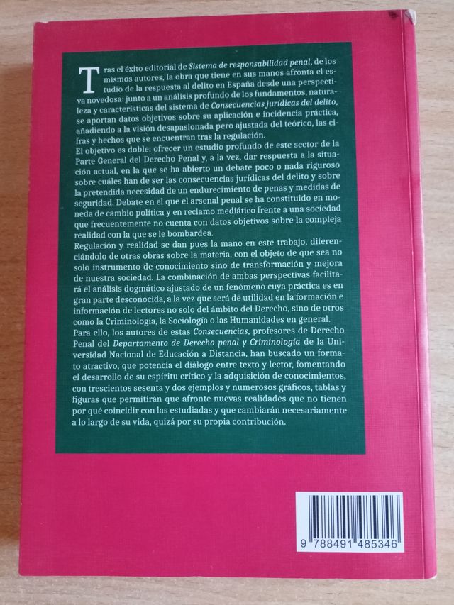 Consecuencias jurídicas del delito.