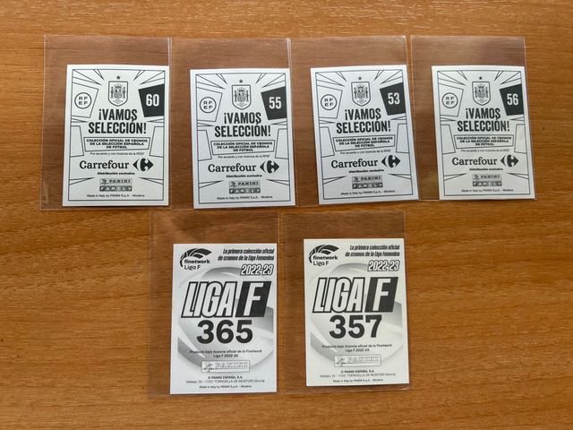 Lote 6 cromos Liga F / España