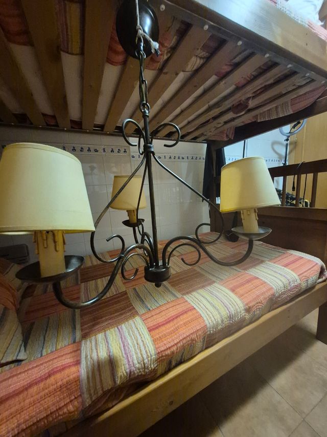 Lámpara de techo forja 3 luces