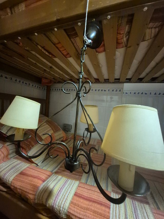 Lámpara de techo forja 3 luces