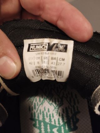 Zapatillas Munich Hombre Negras y Grises