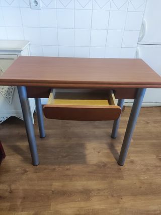 Mesa extensible madera y metal