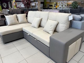 Sofá cama chaise longue con arcón