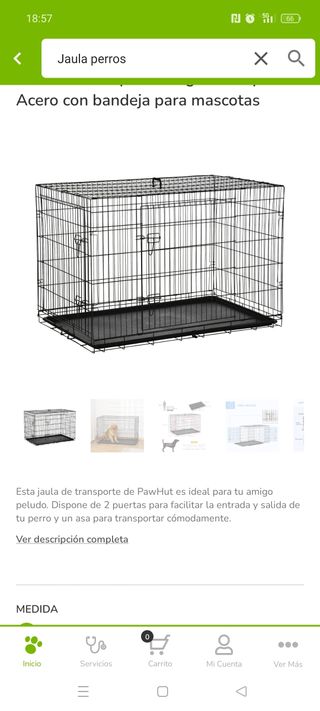 Jaula para perros y gatos negra