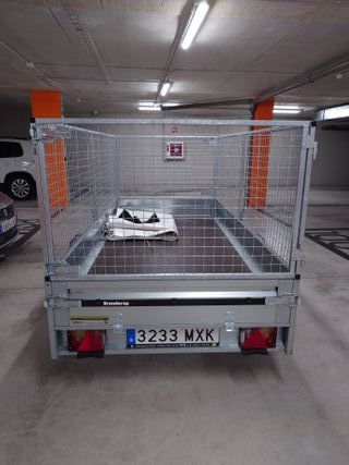 Remolque 750kg caja abierta con jaula