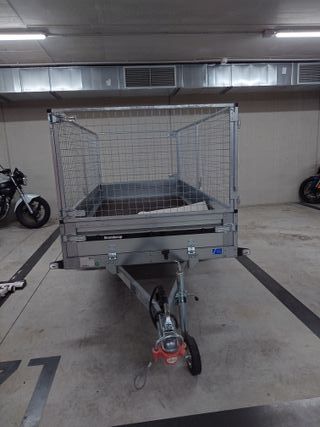 Remolque 750kg caja abierta con jaula