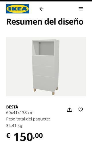 Mueble Ikea Besta Blanco