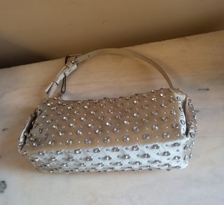 Bolso Mango dorado con pedrería