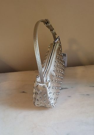 Bolso Mango dorado con pedrería