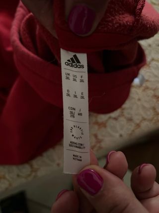 Felpa Adidas Rossa Taglia XXL