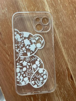 Funda iPhone 13 floral transparente