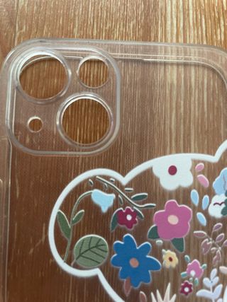 Funda iPhone 13 floral transparente