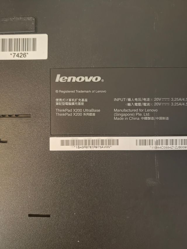 Docking Station Lenovo Thinkpad X200 Ultrabase