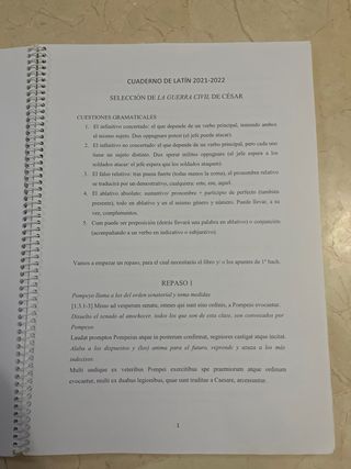 Cuadernillo de latín