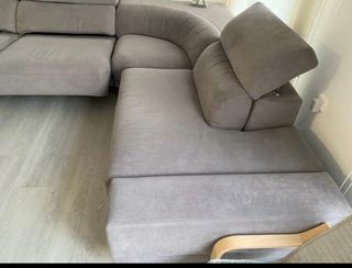 Sofá rinconera terminada en chaiselonge