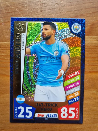 Sergio Agüero Hat-Trick Hero Match Attax 2017-18
