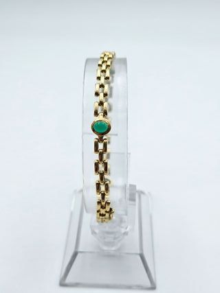 Pulsera Oro 18K Eslabón Tipo Cartier, 11,2gr, 17cm