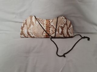 Lote 3 bolsos fiesta: blanco, morado y estampado