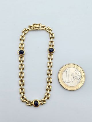 Pulsera Oro 18K Eslabón Tipo Cartier, 11,1gr, 17cm