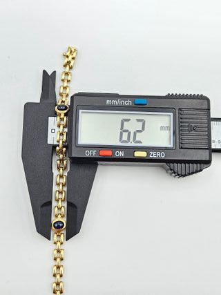Pulsera Oro 18K Eslabón Tipo Cartier, 11,1gr, 17cm
