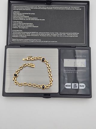 Pulsera Oro 18K Eslabón Tipo Cartier, 11,1gr, 17cm