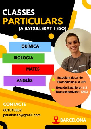 Classes particulars a Batxillerat i Eso, Barcelona