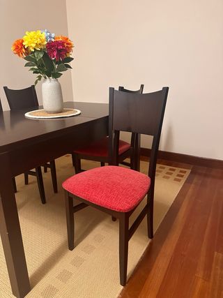Mesa extensible y 4 sillas comedor/cocina