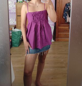 Top Morado Benetton Talla M