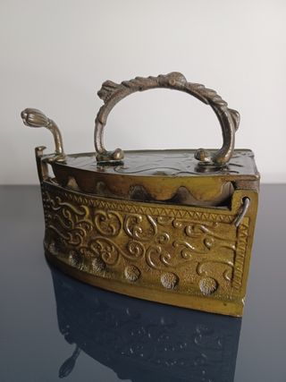 Antigua Plancha Italiana de Latón Barroco S. XVIII