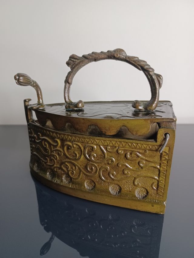 Antigua Plancha Italiana de Latón Barroco S. XVIII