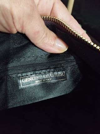 Bolso Piel Granate Tachuelas The Genuine Leather