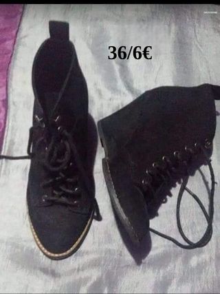 Botines negros mujer talla 36
