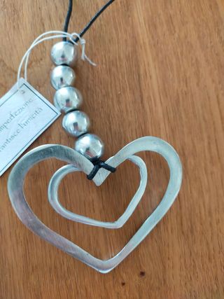 Collana con ciondolo a cuore artigianale
