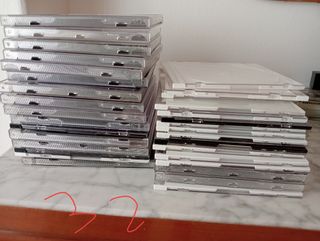 Cajas para CD/DVD Plástico Transparente y Negro