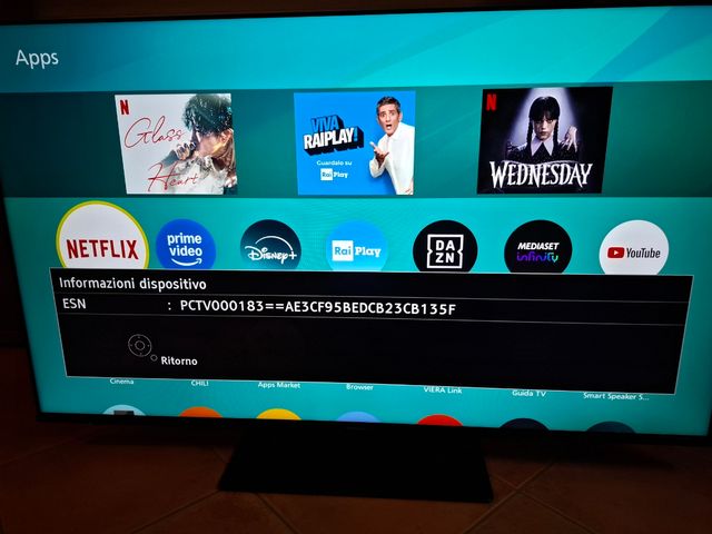 TV Panasonic 55 pollici