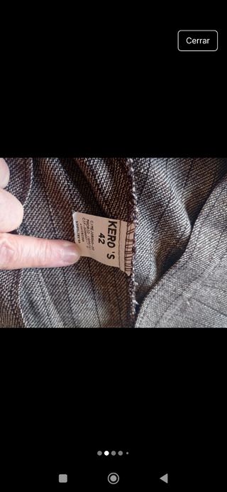 Pantalón jaspeado marrón y gris