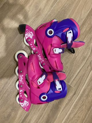 Patines infantiles rosas y morados