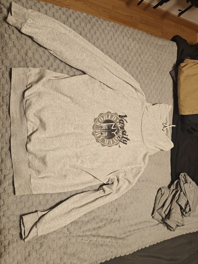 Sudadera Cuello Alto Gris XL