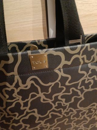 Bolso Tote Tous Negro y Marrón Original