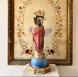 Figura Sagrado Corazón de Jesucristo en madera