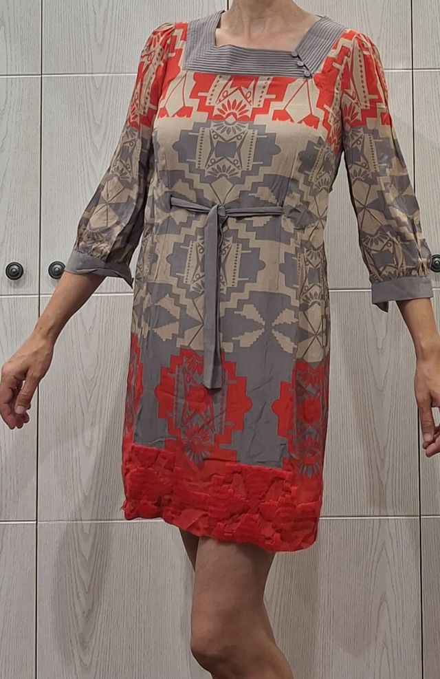 Vestido VAN-DOS estampado geométrico