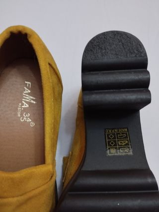 Mocasines plataforma flecos mujer T.37