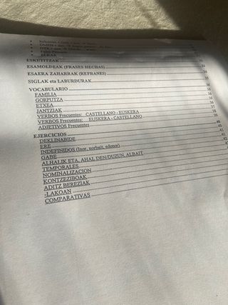 Cuaderno Gramática de Euskera
Nivel B2