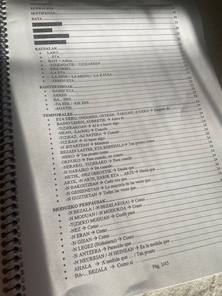 Cuaderno Gramática de Euskera
Nivel B2